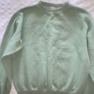 Light green crew neck